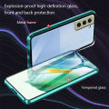 Biruiqu For Samsung Galaxy S20 FE Magnetic Absorption Case Metal Frame Shockproof Double Sided Tempered Glass Magnetic Case Cover. 