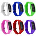 Sport Running Silicone Pedometer Calorie Step Counter Digital Watch Bracelet. 