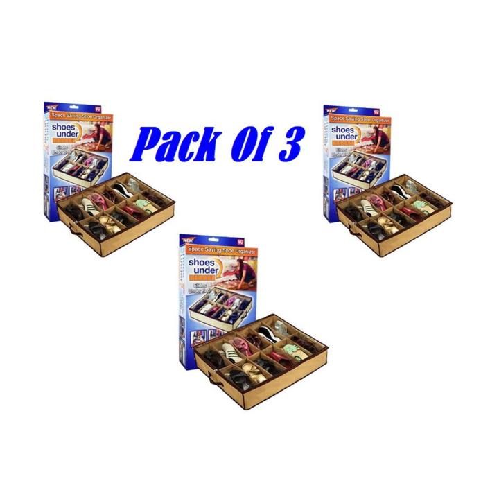 High Quality Organisers Pack of 3 - Shoes Storage Under Bed
