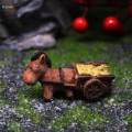 Pull Cart Mill Small Statue Crafts for Lawn Garden Office. 