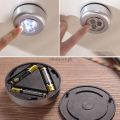 Tiny LED Round Light Stick N Click Self Adhesive Battery Operated Light Torch l ed Mini Night Lamp Bright Light Tap Light. 