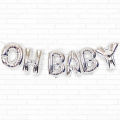 "Oh Baby " / "OH BOY " and "OH Girl" Golden Foil Balloons -  Letter Foil Balloon Baby Shower Party Decoration Supplies Gender Reveal. 