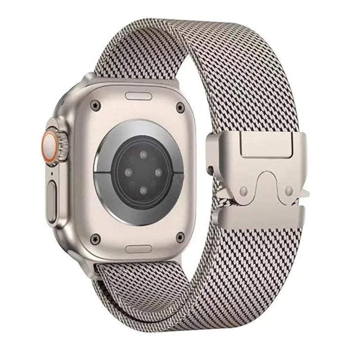 Titanium%20Milanese%20Loop%20Compatible%20with%20Apple%20Watch%20Bands%2049mm%2046mm%2045mm%2044mm%2042mm%20for%20Men%20Women,%20Stainless%20Steel%20Mesh%20Loop%20with%20Parachute-style%20Buckle%20for%20iWatch%20Ultra%202%20Series%2010%209%208%207%206%20SE%205%204%203%20-%20Image%202