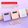 masber 20000mah with 4 Cable Small Powerbank mini Type C Micro IP Kecil Pawer Bank Digital Display. 