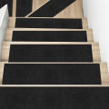Zishfas Stain-resistant Stair Runners Non-slip Self Adhesive Stair Mat Washable Wear-resistant Step Rug for Safety Noise Reduction Contrast Color Wood Design Stain Resistant Floor Pad Buyers' Choice. 