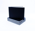 Premium Edition Notebook Sketch Book Hardbound A5 Landscape Blank Notebooks Hardcover Sketchbook Journal Unlined Thick Cartridge Paper, 50 Sheets/100 Pages Per Book, (Black, A5-Plain). 