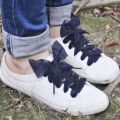 Stylish Shoelaces Trendy Flat New Silk Ribbon Cute Colorful Ribbon Shoelaces for Running Sports Lovers Outdoor Activities Fashion Enthusiasts Shoe Customization. 