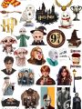 Harry Potter Aesthetic Sticker Pack (27 Pcs) - Hogwarts Wizarding World & Chibi Character Decals for Laptops, Mobiles & Journals 2Inchx2Inch Each Sticker Size. 