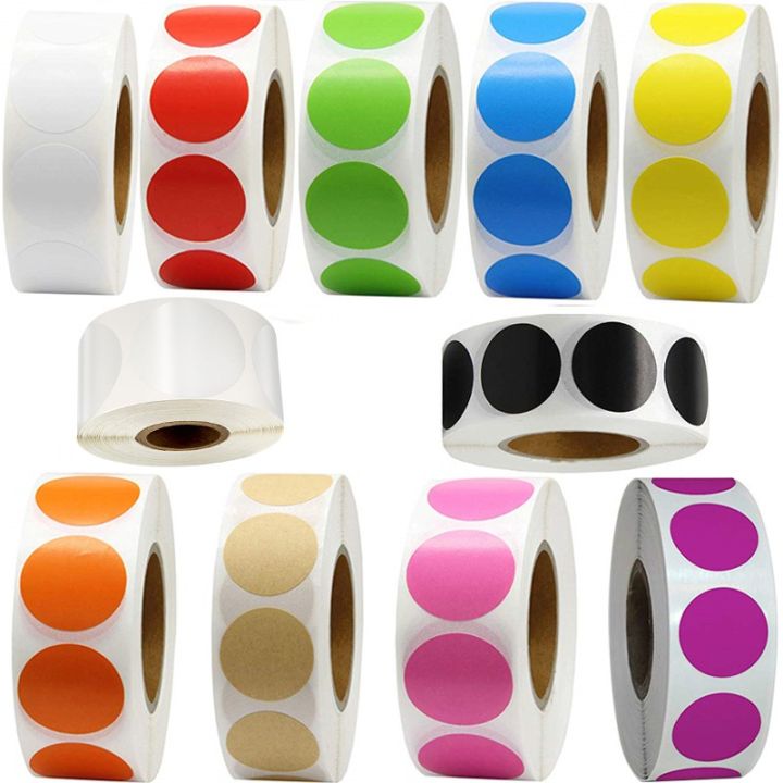 500Pcs/Roll%20Chroma%20Label%20Color%20Code%20Dot%20Labels%20Stickers%201%20Inch%20Red%20Green%20White%20Yellow%20Blue%20Pink%20Black%20Purple%20Stationery%20Stickers%20-%20Image%203