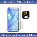 2Pcs Xiaomi Mi 11 Lite Tempered Glass Screen Protector Premium High Quality Polish Glass For Xiaomi Mi 11 Lite. 