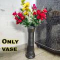 Long Style Unbreakable Plastic Vase For Artificail Flower & Plants (Only Vase) - Black. 