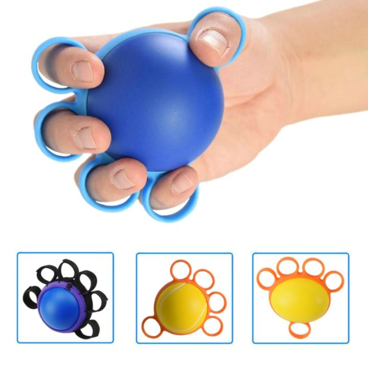 SAKURA Hand Therapy Grip Strengthener Ball Stretcher Finger Fitness Arm Exercise Muscle Relex Recovery Rehabilitation Grip Equipment