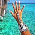 Boho Crystal Anklet Australia Beach Vacation Ankle Bracelet Sandals Leg Chain Female Statement Asteria Lyra Foot Jewelry. 
