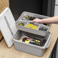 Tool storage box, multifunctional double-layer anti-static toolbox, hardware, household electrician, car mounted manual box. 