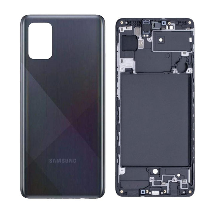 Samsung Galaxy A71 Rear Complete Body Casing Housing Replacement For Samsung Galaxy A71 - Black