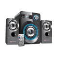 Audionic Max-230 2.1 Channel Bluetooth Speaker | 16W Multimedia Speaker | 3" Subwoofer with Dual Satellite Speakers | USB, Micro SD & AUX | LED Display | Remote Control | Home Audio Speaker. 