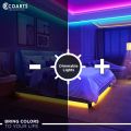 RGB LED Strip Light, Color Changing RGB LED Light Strips, LED Strips with Remote, 12ft Remote Strip Light Complete Kit with 12V Adapter, Decoration Lights, For Gaming Room – Coarts Lighting. 