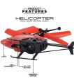 Remote Control Helicopter with LED Lights & Palm Control - Fun Indoor Flying Toy for Kids & Adults. 