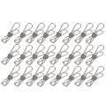 NANLIY-24 Pcs Stainless Steel Wire Clip, Multi-Function Clip, Utility Clip Pins Hang Clip Office Fastener, Metal Wire Clip for Clothes Clothes Drying. 