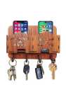 Multipurpose design Wood Key Holder | 8 Hooks | Home Decoration items | Wall Decoration items for room | Wall Hanging for keys | Wall Hanging For Decoration | key organizer | Fancy handmade key holders | Decorative wooden wall rack for key & mobile. 