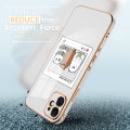 (Free Lanyard) Luxury 6D Plating Case for OPPO A12 Phone Cases Cute Cartoon Anime Bears Side Print Soft Silicone Square Back Cover. 