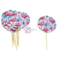 Flamingo Cupcake Toppers - 2.5 Inch - Flamingo Themed Party - Pink - Girls - Pack Of 10. 