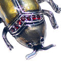 Carat Brooch Pin Mini Unique Beetle Shape Enamel Pin. 