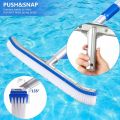 Pool Brush, Swimming Pool Wall & Tile Brush 18 Inch Swimming Pool Cleaning Pole Brush Head Replacement Brush,Blue. 