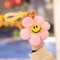 15cm Cute Smiley Flower Pendant Japanese Style Plush Toy Kawaii Flowers Doll Bag Pendant Keychain Home Decor Gifts Child Girl. 