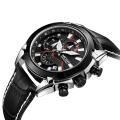 Top Brand  Men Watch MEGIR 2065 Men Quartz Watch  Creative  Leather Chronograph Army Military Sport Watches Clock. 