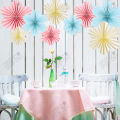 Paper Decoration Fans, Round Pattern Hanging Papers Garland Decorations For Anniversary Wedding Birthday Party Bridal & Baby Showers, Events Accessories & Item, Wall Decorative Garland Fan Backdrop Party Decor Supplies Pinwheel Background Craft Partydecor. 