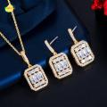 Kikidi - Minimalist Square Cubic Zirconia Jewelry Set. 