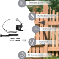1PCS Door Latch with Spring Puller, Fence Door Lock, Fence Lock Small Lock with Rope, Suitable for Fence Gates Easy Install Easy to Use. 