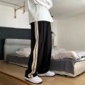 Black2023Year Sweatpants Men's Straight Loose Side Striped Spring and Autumn New Casual Pants Track Pants. 