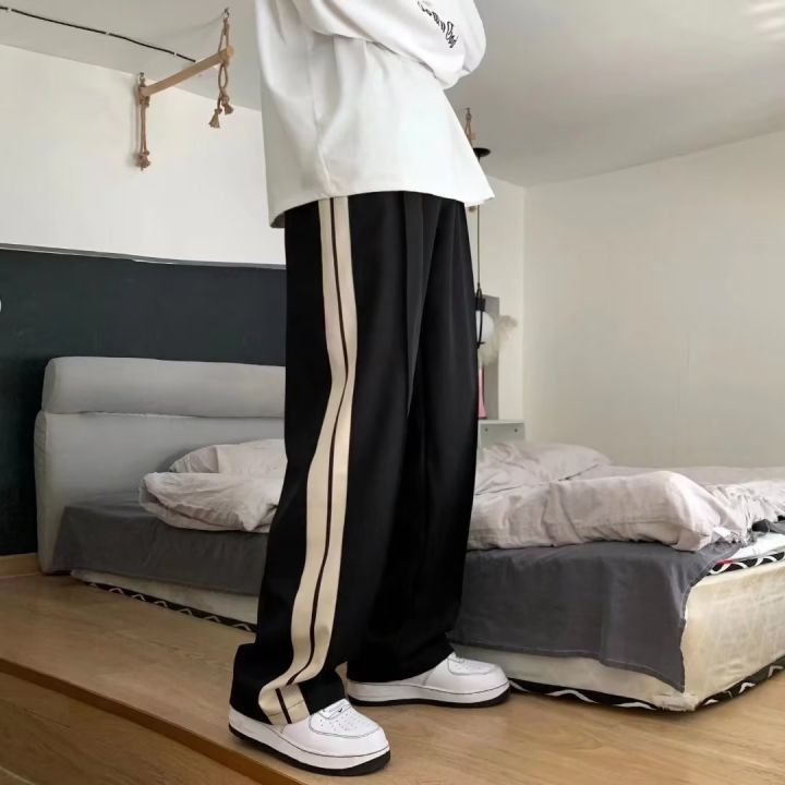 Black2023Year%20Sweatpants%20Men's%20Straight%20Loose%20Side%20Striped%20Spring%20and%20Autumn%20New%20Casual%20Pants%20Track%20Pants%20-%20Image%203