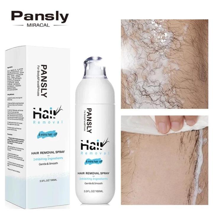 PANSLY Hair Removal Spray For Women 2 in 1 Intimate/Private Hair Removal Spray for Women Pubic Bikini Area Painless Depilatory