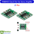 PAM8403 5V Class D Mini Digital Stereo Amplifier Module 3W+3W Audio Board for 4Ω & 8Ω Speakers, Low Noise High Efficiency Sound Amplifier for DIY Audio Projects, Arduino & Portable Speakers (2/5/10 Pcs) by Electrica. 