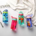 Children's Cups 480ML Kids Creative Cartoon Baby Water Bottle with Straws Leakproof Bpa free Clear Plastic Water Bottles Outdoor Portable Imported Quality. 