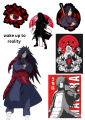 Madara Uchiha A5 Uncut Sticker sheet Poster |  Anime Naruto | Mangekyo Sharingan | Manga | Phone Mobile laptop. 