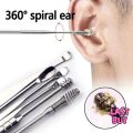 6PCS Ear Wax Remover Stainless Steel kit | Ear Cleaner Tool Ear Cleaning Tool Kit Ear Wax Multifunction Portable Personal Beauty Care Picking In Aluminium Canned With Sealed Griped. 