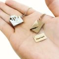【2023NEW】Personalized Locket Necklace Small Envelope Locket Sentimental Gift Necklace Hidden Love Letter Secret Message 3D Jewelry Gift. 