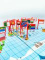 Odeez Wooden World Map With Recognition 30 Countries Flags - country name population currency national animal - for boys and girls  learning purpose high quality wood toy. 