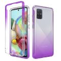 lthmy For Samsung Galaxy A51 Transparent 2-in-1 Gradient Shockproof Case. 