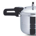 Sapphire Mirror Polish Pressure Cooker with Easy Gripping. 