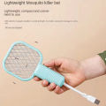 Mini USB Portable Electric Mosquito Racket with UV Light - Plug-in Fly & Bug Zapper, Anti-Insect Swatter for Indoor & Outdoor Use, Mosquito Trap for Home, Office, Travel, Camping. 