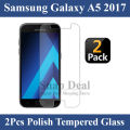 2Pcs Samsung Galaxy A5 2017 Tempered Glass Screen Protector Premium High Quality Polish Glass For Samsung Galaxy A5 2017. 