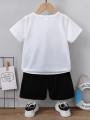 Real Boss By Rich Man Toddler Boys Letter Graphic Tee & Track Shorts - Tshirts For Boys / Tshirts For Girls. 