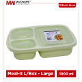 Maxware Household Meal-it Box Large 1000ml, Lunch Box with three portions/Compartments. 