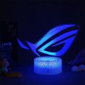 Silk Road Traders ROG Republic Of Gamers Logo Acrylic Gaming Room Table Night Light Lamp - 16 Colors With Remote. 
