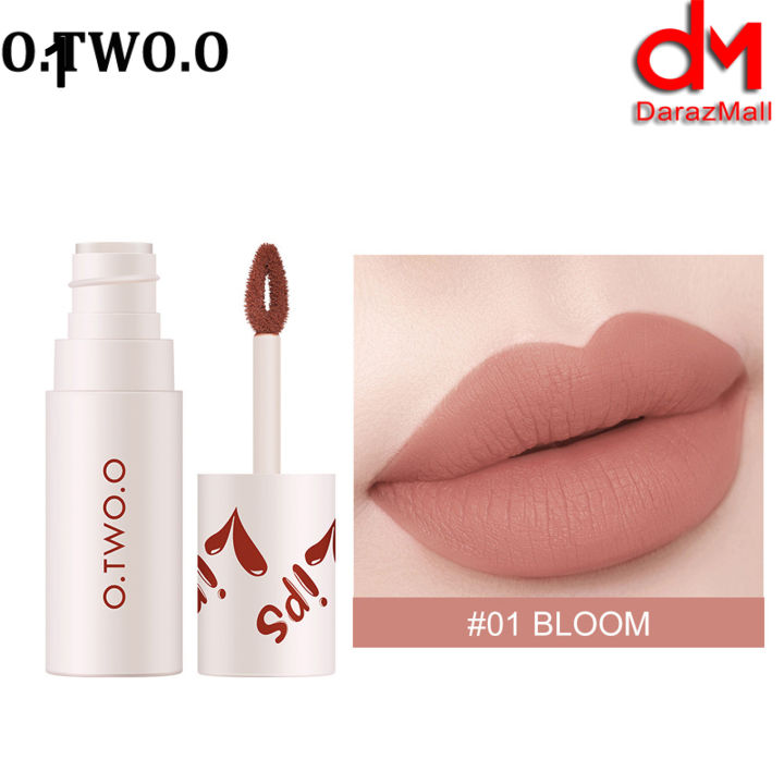 O.TWO.O 2g Lip Glaze Non-Stick Dual Use Rich Color Matte Mist Waterproof Lip Mud for Beauty